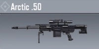 codm mini rifle de francotirador artic 50